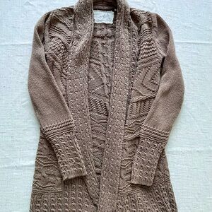 Angel of the North Anthropologie Open Front Cardigan Women’s Size XS Brown